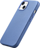 Etui iCarer Litchi Premium Leather Magsafe Back Case do Apple iPhone 14 Plus Light Blue (WMI14220711-LB) - obraz 5