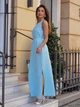 Платье длинное летнее женское ISSA PLUS 15264A XL Голубое (issa2007682738243) - изображение 3