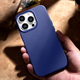 Etui iCarer Litchi Premium Leather Magsafe Back Case do Apple iPhone 14 Pro Dark Blue (WMI14220710-DB) - obraz 16