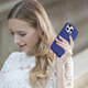 Etui iCarer Litchi Premium Leather Magsafe Back Case do Apple iPhone 14 Pro Dark Blue (WMI14220710-DB) - obraz 19