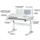 Дитячий стіл Evo-Kids TH-325 Grey Білий / Сірий (TH-325 W/G) - зображення 3
