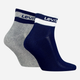 Zestaw skarpet męskich Levi`s Mid Cut Sport Stripe 2P 39/42 2 pary Granatowy/Szary - obraz 2