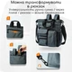 Сумка-рюкзак MOYYI для ноутбука/планшета 13-14 дюймов Темно-серый - изображение 3