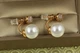 Серьги гвоздики Xuping Jewelry матрешки с большой жемчужиной 2,2 см золотистые - изображение 2