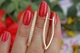 Серьги Xuping Jewelry дорожки стрела с камнями 3,5 см золотистые - изображение 2