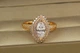 Кольцо Xuping Jewelry маркиз в двойной оправе фианитов р 19 золотистое - изображение 1