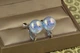 Серьги клипсы Xuping Jewelry шарики синий перламутр 1,6 см серебристые - изображение 1