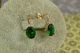 Серьги Xuping Jewelry солистка с зеленым овальным камнем 1,7 см золотистые - изображение 2