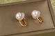 Серьги клипсы Xuping Jewelry половинка жемчужины 1,6 см золотистые - изображение 1