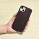 Панель iCarer Oil Wax Premium Leather Magsafe Back Case для Apple iPhone 14 Camel Tan (WMI14220701-BN) - зображення 14