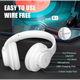 Бездротові стерео навушники KVIDIO WH201A White (R-3061) - изображение 6