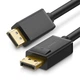 Кабель DisplayPort на DisplayPort 1.2 (DP на DP) UGREEN DP102 (1m, 4K 60 Гц, 2K 144 Гц, 21,6 Гбит/с). Black - изображение 2