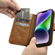 Etui z klapką iCarer Oil Wax Premium Leather 2in1 Wallet Case z RFID do Apple iPhone 14 Plus Camel Tan (WMI14220723-BN) - obraz 14