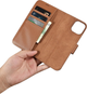 Etui z klapką iCarer Real Cowhide Premium Leather 2in1 Wallet Case z RFID do Apple iPhone 14 Plus Brown (WMI14220727-BN) - obraz 14