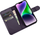 Чохол-книжка iCarer Real Cowhide Premium Leather 2in1 Wallet Case з RFID для Apple iPhone 14 Plus Dark Purple (WMI14220727-DP) - зображення 4