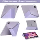 Чохол обкладинка Transparent Y-Fold desing + Right Pencil Holder BBM1 для iPad Pro 11" 2024 (M4)/2025(M5) Бузковий - зображення 2