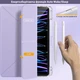 Чохол обкладинка Transparent Y-Fold desing + Right Pencil Holder BBM1 для iPad Pro 11" 2024 (M4)/2025(M5) Бузковий - зображення 3