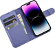 Etui z klapką iCarer Real Cowhide Premium Leather 2in1 Wallet Case z RFID do Apple iPhone 14 Pro Max Light Purple (WMI14220728-LP) - obraz 4