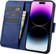 Чохол-книжка iCarer Real Cowhide Premium Leather 2in1 Wallet Case з RFID для Apple iPhone 14 Pro Max Blue (WMI14220728-BU) - зображення 3
