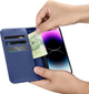 Чохол-книжка iCarer Real Cowhide Premium Leather 2in1 Wallet Case з RFID для Apple iPhone 14 Pro Max Blue (WMI14220728-BU) - зображення 13
