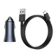 Адаптер автомобильный BASEUS Type-C cable Golden Contactor Pro Dual Quick Charger Car Charger |2USB, 5A/40W, QC| (TZCCJD-A0G) - изображение 1