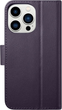 Чохол-книжка iCarer Real Cowhide Premium Leather 2in1 Wallet Case з RFID для Apple iPhone 14 Pro Dark Purple (WMI14220726-DP) - зображення 2