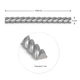 Самоклеючий молдинг Sticker Wall 5000х10х7мм Срібний SW-00002681 - зображення 2