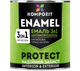 Эмаль антикоррозионная 3в1 "Композит" PROTECT графит RAL 7024 10 кг - изображение 1