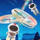 Спиннер Space Космонавт Літаючий Ударостійкий Левітуючий Бумеранг з LED підсвічуванням (63486) - зображення 2