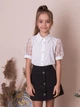 Блузка для дівчинки Mevis Бантики молочна 4923-01 122 см - зображення 1