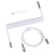 Кабель ATTACK SHARK C01PRO Type-C - Aviator COILED CABLE (White) - изображение 1