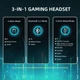 Беспроводные игровые наушники ATTACK SHARK L80PRO 3 Modes (2.4G/Bluetooth/Wired) for PC/PS/XBOX (White) - изображение 3