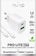 Мережевий зарядний пристрій Puro PROLITE 30W USB-A - USB-C with cable USB-C 1.2m White (8018417498671) - зображення 2
