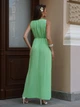 Плаття довге літнє жіноче ISSA PLUS 15264 2XL Салатове (issa2007682738144) - зображення 2