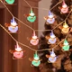 Новогодняя гирлянда Штора Снеговики 2 метра 10 LED USB для праздничного декора окон стен разноцветная световая украшение интерьера - изображение 1