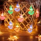 Новогодняя гирлянда Штора Снеговики 2 метра 10 LED USB для праздничного декора окон стен разноцветная световая украшение интерьера - изображение 2