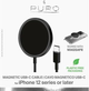 Ładowarka indukcyjna bezprzewodowa Puro 15W Magnetico z MagSafe 1m Black (8033830313387) - obraz 3