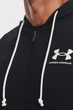 Кофта мужская Under Armour Rival Terry Lc Fz SM Чорний 1370409-001 - изображение 4