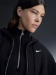 Толстовка на молнии с капюшоном на флисе женская Nike Sportswear Phoenix Oversized Fleece DQ5758-010 S Black/Sail (0196149282947) - изображение 14