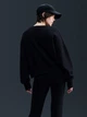 Свитшот на флисе оверсайз женский Nike W Nsw Phnx Flc Oos Crew DQ5761-010 M Черный (0196149285481) - изображение 2