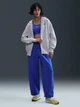 Толстовка на молнии на флисе с капюшоном оверсайз женская Nike W Nsw Phnx Flc Fz Os Hoodie DQ5758-051 S Серая (0198481264896) - изображение 3