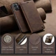 Чохол-книжка CaseMe із нубуку для Xiaomi Poco C65 Темно-коричневий - зображення 4