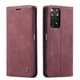 Чехол-книжка CaseMe из нубука для Xiaomi Redmi Note 11/11s Бордовый - изображение 6