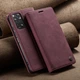 Чохол-книжка CaseMe із нубуку для Xiaomi Redmi Note 11 Pro Бордовий - зображення 5