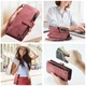 Чехол-кошелек CaseMe Retro Leather с манитом и ремешком для Samsung A14 Бордовый - изображение 4