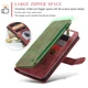 Чехол-кошелек CaseMe Retro Leather с манитом и ремешком для Samsung A14 Бордовый - изображение 5