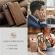 Чехол-книжка CaseMe из нубука для Xiaomi Redmi Note 11S 5G Светло-коричневый - изображение 8