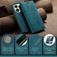 Чехол-книжка CaseMe из нубука для Xiaomi Redmi Note 14 4G (24117RN76G) Бирюзовый - изображение 8