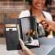 Чехол-книжка CaseMe из нубука для Samsung S24 Ultra Чёрный - изображение 4