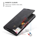 Чехол-книжка CaseMe из нубука для Samsung S25 Ultra Чёрный - изображение 9